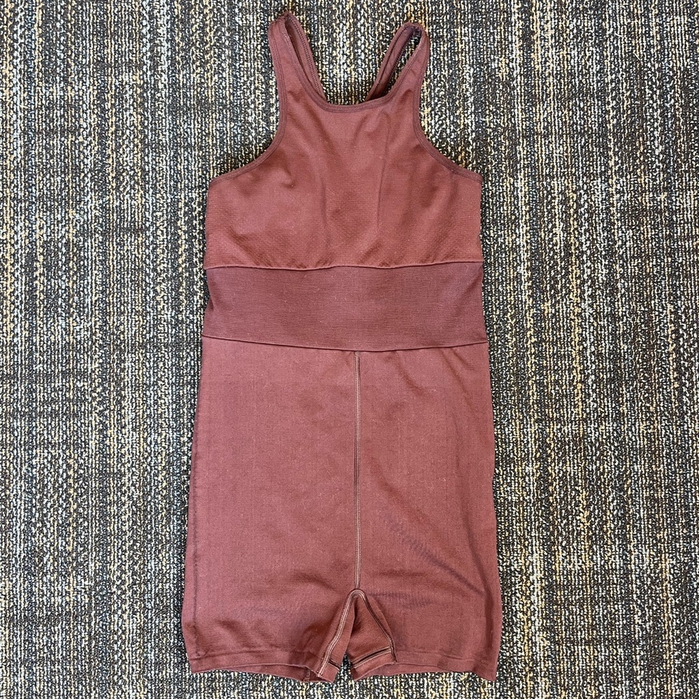 Brown Free People movement romper, size XS/S